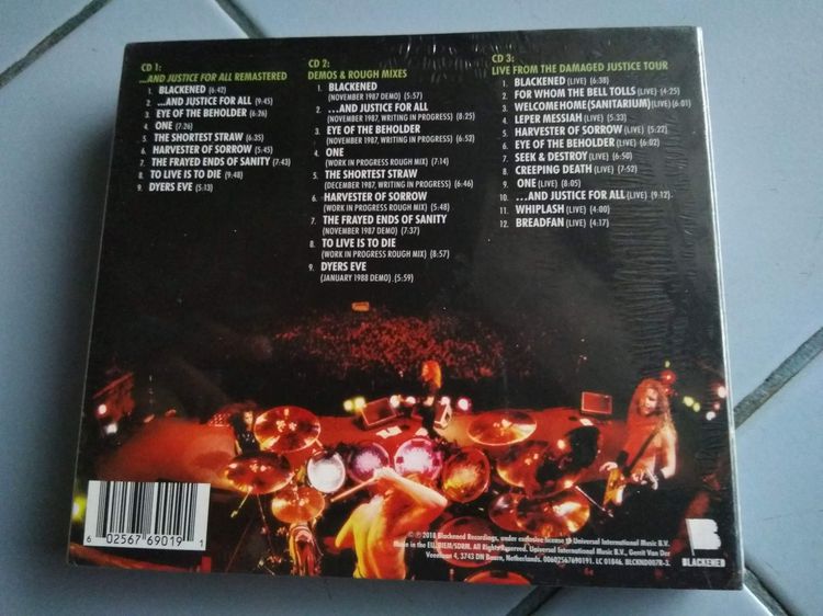 12.12 Metallica อัลบั้ม And Justice For All (3CD) แผ่นซีล Import รูปที่ 2
