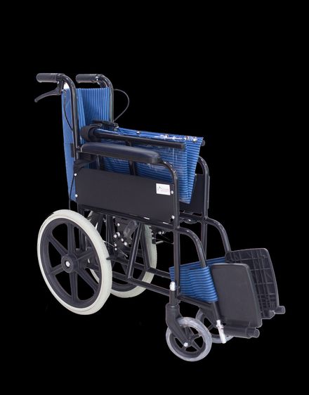  🚩ล้อเล็กพกพาสะดวก 🚩 รถเข็น ผู้ป่วย วีลแชร์ อลูมิเนียม Aluminum Wheelchair รุ่น AB0203 - Blue รูปที่ 8