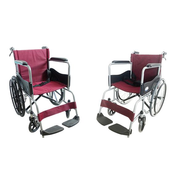  วีลแชร์ รถเข็น ผู้ป่วย เหล็กชุบ พับได้ พร้อมเบรคมือ Standard Foldable Wheelchair ║รับประกัน 1 ปี รูปที่ 9