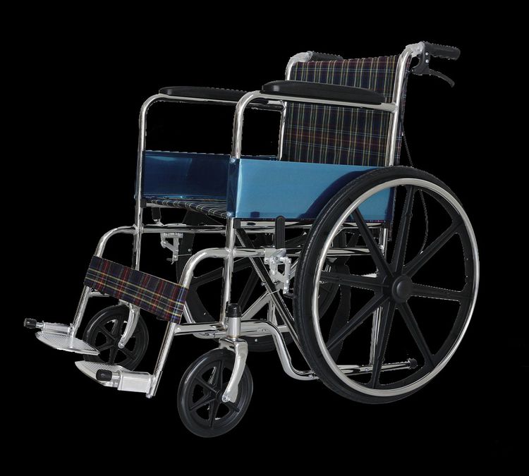 Abloom รถเข็นผู้ป่วย (ล้อแม็ก) เหล็กชุบ รุ่นมาตรฐาน พับได้ Standard Foldable Wheelchair with Mag Wheels รูปที่ 8