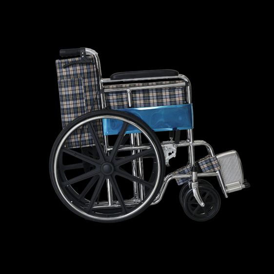 Abloom รถเข็นผู้ป่วย (ล้อแม็ก) เหล็กชุบ รุ่นมาตรฐาน พับได้ Standard Foldable Wheelchair with Mag Wheels รูปที่ 13