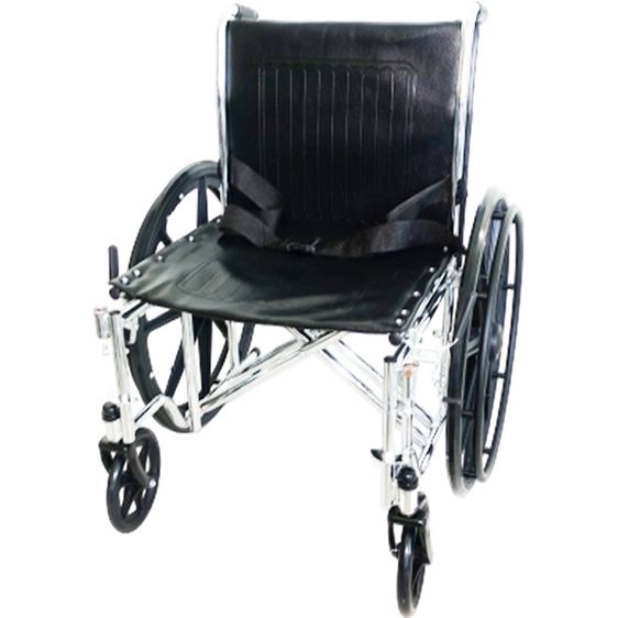 🔥รับน้ำหนัก 150 กก. รถเข็นผู้ป่วย เหล็กชุบ พับได้ รุ่น Heavy Duty- สีดำ Heavy Duty Steel Wheelchair รูปที่ 2