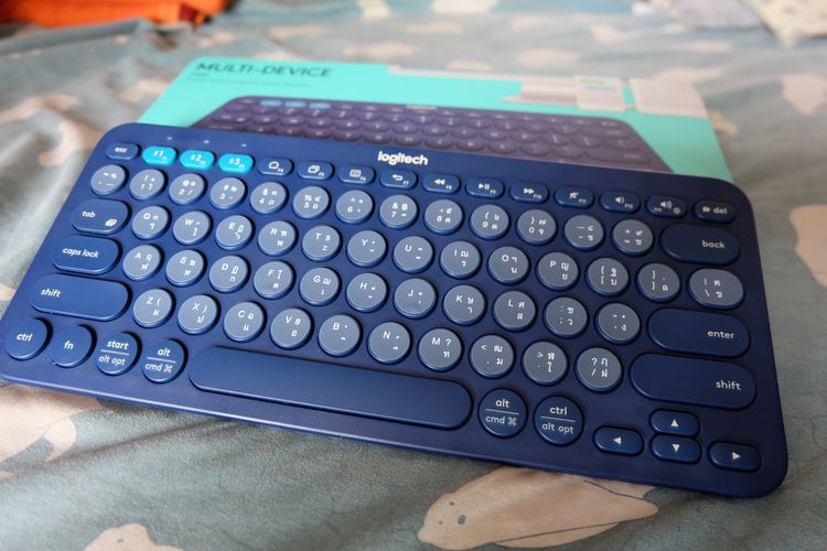 LOGITECH Bluetooth Multi Device Keyboard K380 Blue รูปที่ 4