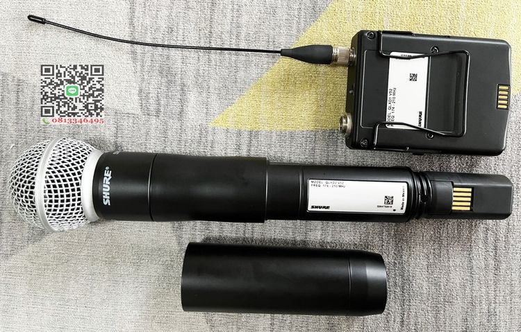 ลูกไมโครโพนไร้สาย ไวเลส SHURE QLXD2 V52 Digital Wireless Handheld  BeltePack Microphone Transmitter ความถี่ V52 174-210 MHz ของแท้ มหาจักร รูปที่ 5