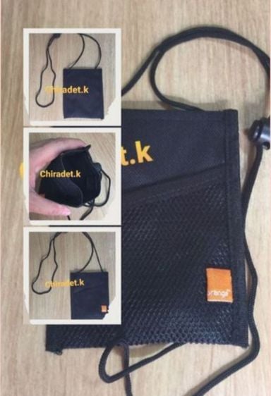 กระเป๋าพกพาแบบห้อยคอ Orange Punchy Pouch สินค้าพรีเมี่ยมจาก Orange ขนาด 5.5×4.5 นิ้ว. สินค้าใหม่ (Limited)