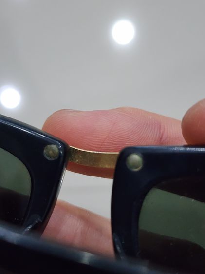 แว่นตา RAYBAN ของแท้ ขอบทอง รุ่นเก่า หายากมาก USA เก่าเก็บ รับประกันแท้ วินเทจ มีโค๊ตครบ เดิมๆ พร้อมกล่อง รูปที่ 10