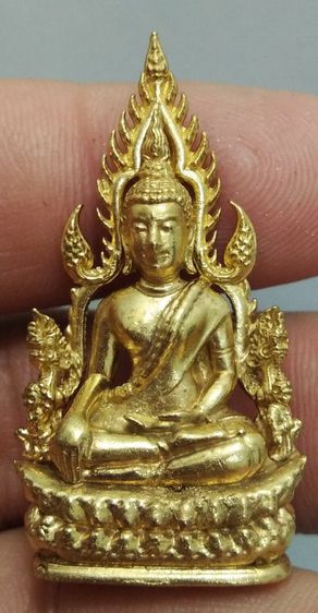4080-พระพุทธชินราชเนื้อทองเหลือง สวยงามครับ พร้อมกล่อง รูปที่ 14