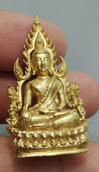 4080-พระพุทธชินราชเนื้อทองเหลือง สวยงามครับ พร้อมกล่อง รูปที่ 6