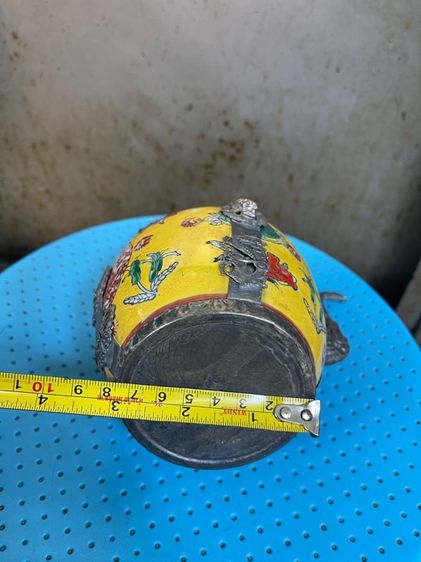 กาน้ำชา กระเบื้องหุ้มกะไหล่เงิน รูปที่ 13