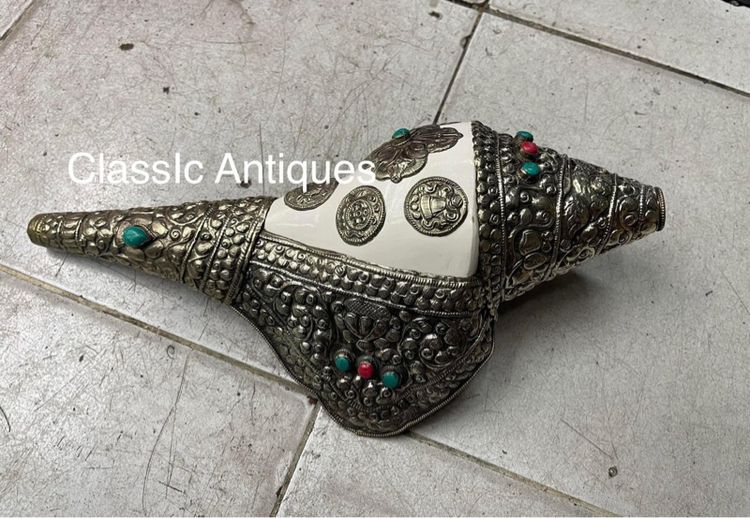 หอยสังข์  เวียนขวาหุ้มกะไหล่เงินA3 รูปที่ 3