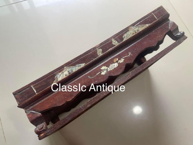 กี่ไม้ ฝังมุก ขาสิงห์ เก่าโบราณสะสม รูปที่ 4