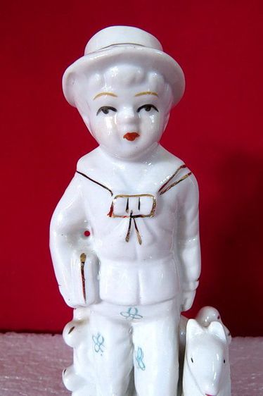 ตุ๊กตา หนูน้อย สุนัขตัวโปรด งานเซรามิก ประเทศเยอรมัน รูปที่ 3