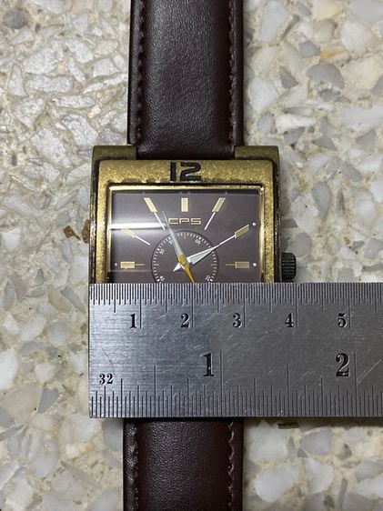 นาฬิกายี่ห้อ  CPS   ของแท้มือสอง สีทองเหลืองวินเทจ สวย สายเปลี่ยนใหม่ เรือนใหญ่  850฿ รูปที่ 6