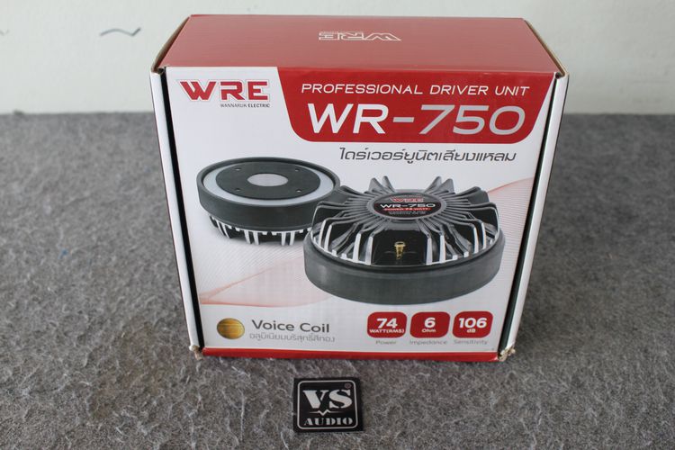 ไดร์เวอร์ยูนิตเสียงแหลมWRE WR-750 ไดร์เวอร์แบบแป้นคอ2นิ้วสเปคแรงๆเสียงคมกำลังวัตต์สูงถึง 74WRMSครับ  รูปที่ 9