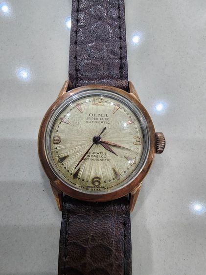 นาฬิกา รุ่นเก่า ขอบนาค OLMA หลักว่าว วินเทจ หายากมาก สายหนัง เดิมๆ พร้อมใช้งาน รูปที่ 2