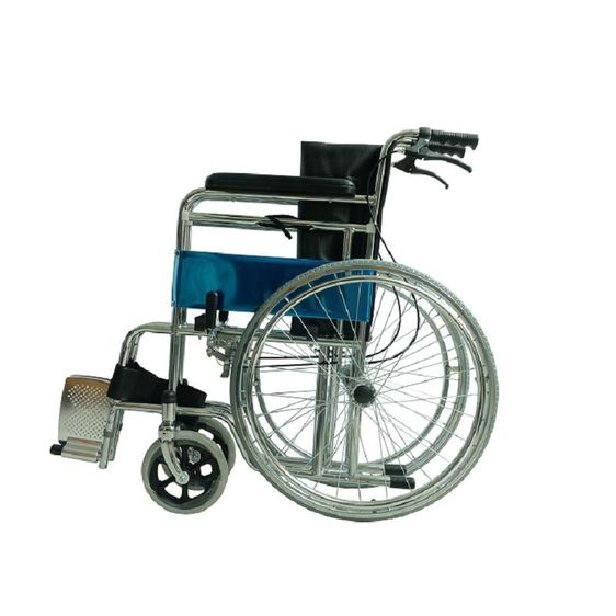 Abloom รถเข็นผู้ป่วย รถเข็นนั่งถ่าย All in one พับได้ มี กระโถนรองถ่าย Chrome Steel Commode Wheelchair รูปที่ 5