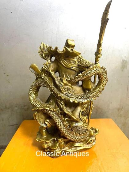 เทพเจ้า กวนอูขี่มังกรทองเหลือง A18 รูปที่ 3