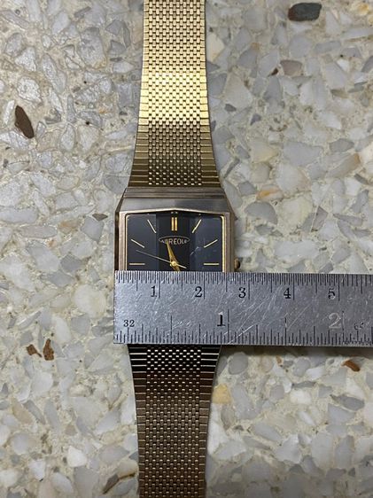 นาฬิกายี่ห้อ AUREOLE   ควอทซ์ ของแท้มือสอง สายปรับได้  ทองสวย  850฿ รูปที่ 7