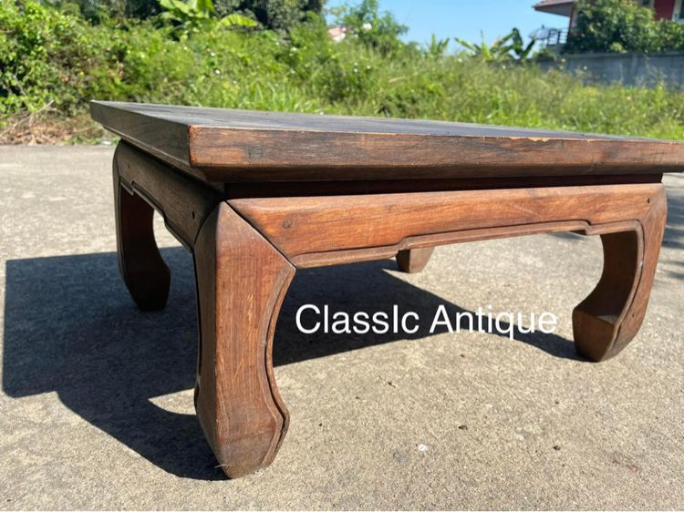 ตั่ง ขาคู้ ไม้สัก โบราณ เก่าสะสม รูปที่ 2