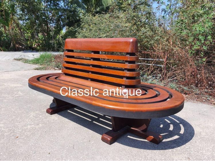 เก้าอี้รถไฟ ชานชาลา ไม้สัก รูปที่ 3