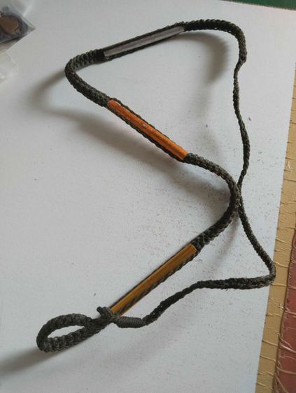 สายคาดเอวเชือกถักเขียวตะกรุดสามกษัตริย์ลงยันต์ยาว๓๖นิ้ว รูปที่ 7