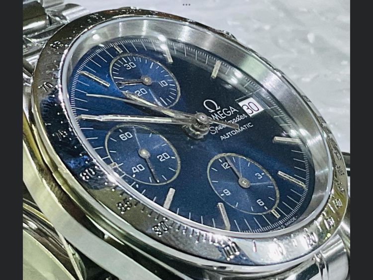 OMAGA Speedmaster Chronograph date blue dial Automatic    รูปที่ 3