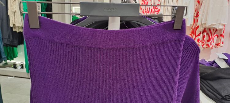 ส่งต่อกระโปรงนิต Mango  สีม่วง ไซส์ M รูปที่ 4