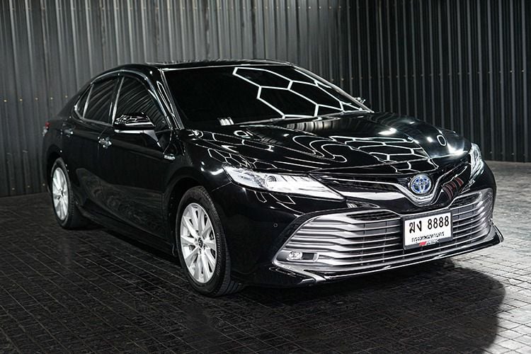 Toyota Camry 2020 2.5 Hybrid Premium Sedan ไฮบริด ไม่ติดแก๊ส เกียร์อัตโนมัติ ดำ รูปที่ 2