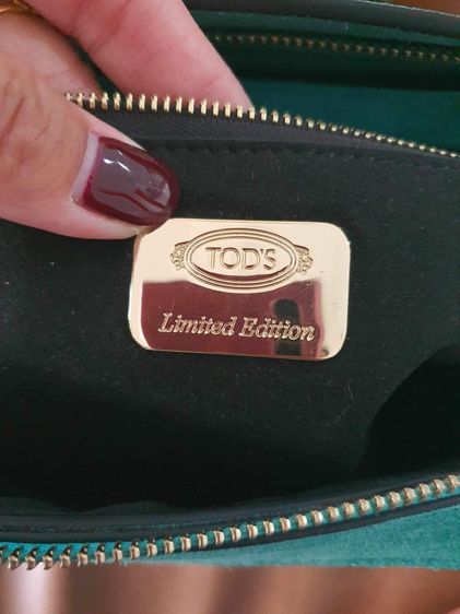 กระเป๋าถือ Tod’s หนังกลับ สีสดใส รูปที่ 13