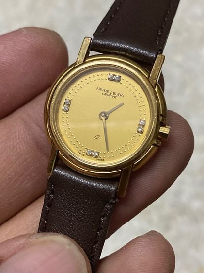 นาฬิกายี่ห้อ FAVRE  LEUBA    สวิสเมด  ของแท้มือสอง ทองสวย เรือนเล็ก สายเปลี่ยนใหม่ 1000฿ รูปที่ 3