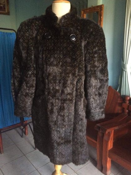 เสื้อโค้ทตัวยาวขนมิ้งแท้ งานแบรนด์ EMBA  รูปที่ 3