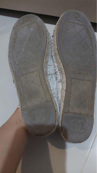 รองเท้า Chanel ผ้าทวิต ไซส์ 36  รูปที่ 5