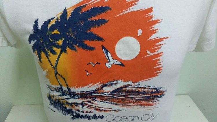 เสื้อยืดผ้าบาง สกรีนลาย วิวทะเล Ocean City ตอก 1986 HGG Air Waver ผ้า 50 50 ป้ายคอ SCREEN STARS รูปที่ 8