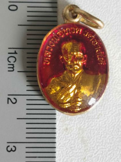 เหรียญเม็ดแตงหลวงปู่ทวดลงยาเคลือบนูนปี๒๕๒๒ รูปที่ 3