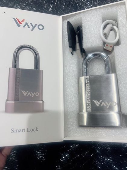 แม่กุญแจ อัจฉริยะ Vayo Smart Lock แบรนด์ Vayoปลดล็อก 3 ระบบ สแกนลายนิ้วมือ แอปพลิเคชัน กุญแจอิเล็กทรอนิกส์
