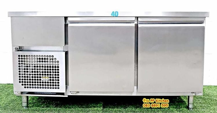 ขายตู้แช่เย็นสแตนเลสแบบเค้าเตอร์ ขนาดกว้าง 150 CM.👈 ตู้แช่สแตนเลสทรงนอนระบบChiller☃️ ของมือสองสภาพดี 🌟พร้อมใช้งาน