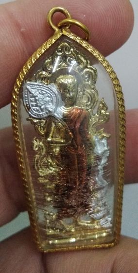 4174-เหรียญพระสิวลีฉลุเนื้อทองเหลืองลงยาเลี่ยมจับขอบ สวยงามมากครับ รูปที่ 6