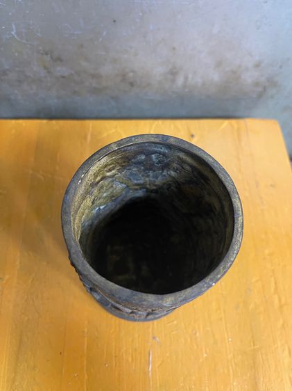 กระบอก ที่ใส่พู่กัน ทองเหลือง สะสมA1 รูปที่ 7