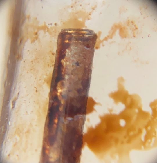 ตะกรุดนางแย้ม เนื้อเงิน หลวงพ่อหน่าย วัดบ้านแจ้ง ตะกรุดในตำนาน หายาก มาพร้อมสีผึ้งหลวงพ่อหน่ายติดตรงหัวตะกรุด บรรจุในขวดเล็กๆสำหรับแช่น้ำมัน รูปที่ 8