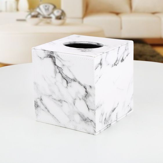 Orzer กล่องทิชชู่ ลายหินอ่อน ของแต่งบ้าน Tissue Box Luxury Marble Collection (ทิชชู่ม้วน) รูปที่ 3