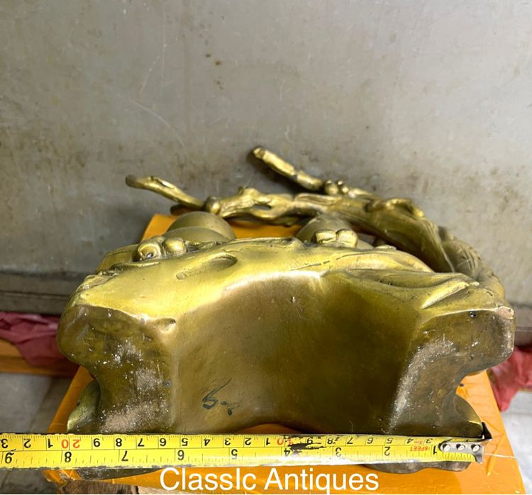 น้ำเต้าคู่ มงคล ทองเหลือง สะสม รูปที่ 8