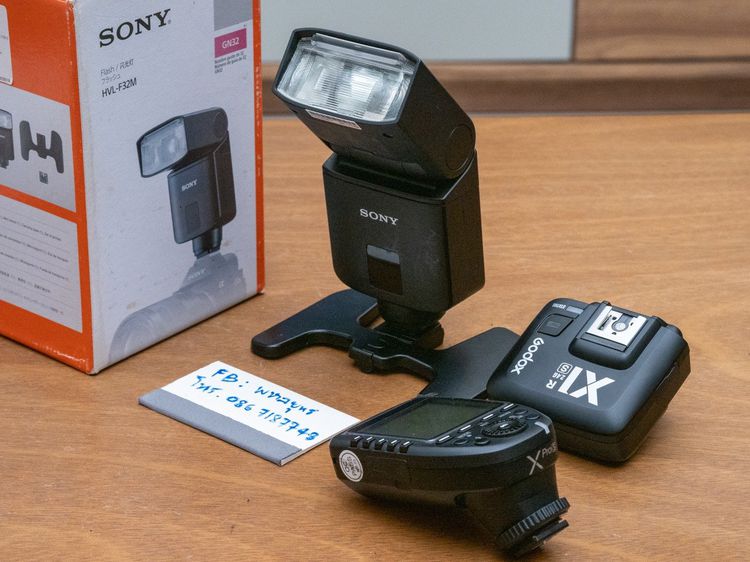 แฟลช Sony Flash HVL-F32M และ Trigger ตัวส่งและตัวรับ  สำหรับกล้อง โซนี่ 
