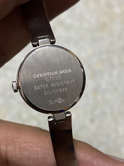 นาฬิกายี่ห้อ CRISTIAN  MODE  ของแท้มือสอง เป็นเงิน 925 วงรอบข้อมือ 7 นิ้ว  900฿ รูปที่ 2