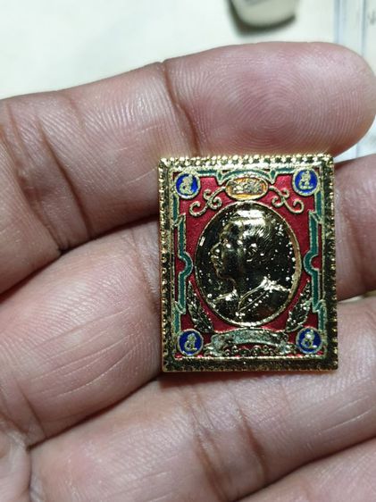 เหรียญแสตมป์สมเด็จพระปิยมหาราชรัชกาลที่ 5 หลวงพ่อพุธวัดป่าสาลวัน นครราชสีมาปี 36 สวยแชมป์พร้อมกล่องเดิม รูปที่ 7