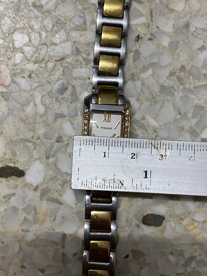 นาฬิกายี่ห้อ POMAR  โพม่าร์ ของแท้มือสอง สแตนเลสสายยาว 6 นิ้ว  750฿ รูปที่ 6