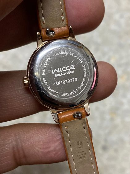 นาฬิกายี่ห้อ WICCA  วิคค่า by Citizen  ควอทซ์ พลังแสงอาทิตย์ แท้มือสอง  เรือนเล็ก  750฿ รูปที่ 2