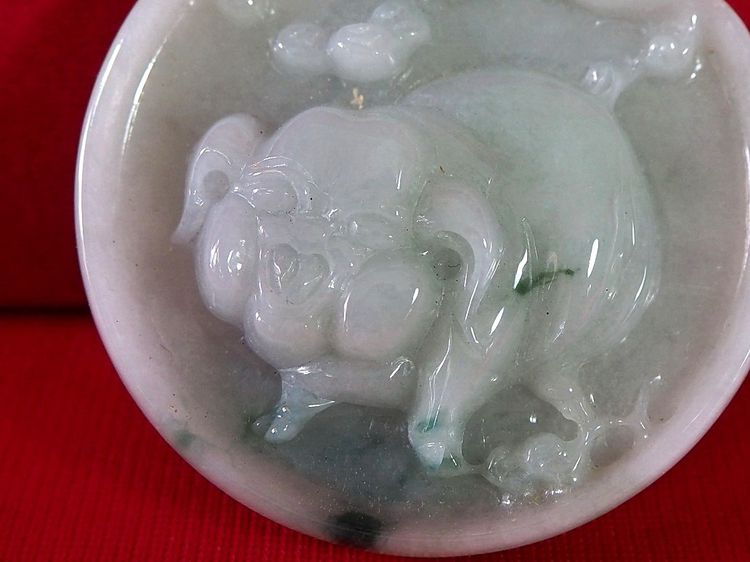 จี้หยก ปีกุน หมูมงคล หยกพม่า รูปที่ 5