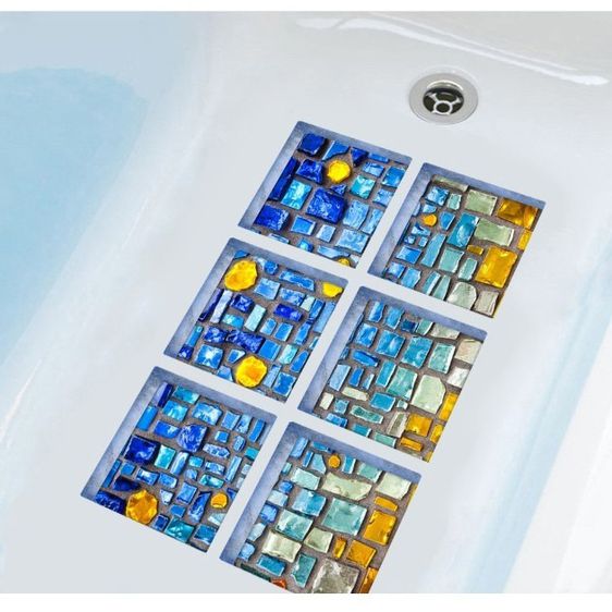 สติ๊กเกอร์ตกแต่ง อ่างอาบน้ำ 6 ชิ้น 3D Sticker for Bathtub Decoration Set of 6 Pieces รูปที่ 6