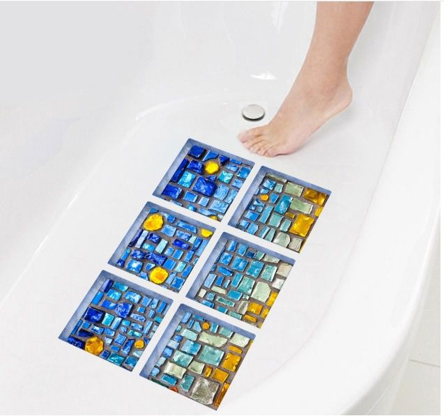 สติ๊กเกอร์ตกแต่ง อ่างอาบน้ำ 6 ชิ้น 3D Sticker for Bathtub Decoration Set of 6 Pieces รูปที่ 13