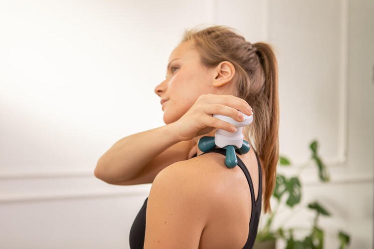 Abloom อุปกรณ์ นวดกล้ามเนื้อ แบบสั่น (ชาร์จไฟได้) Vibrating Electronic Massage Tool Fitness Massager รูปที่ 6